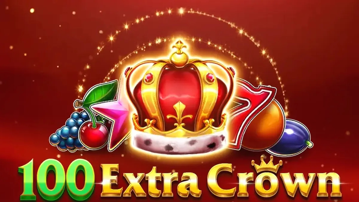 Isang masiglang visual ng 100 Extra Crown slot na nagpapakita ng mga prutas at korona.